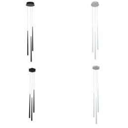 Lampada a sospensione cilindrica moderna con effetto pioggia di meteoriti, 3 luci LED