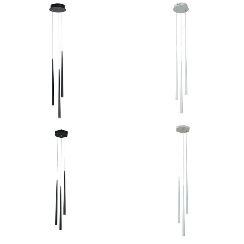Lampada a sospensione cilindrica moderna con effetto pioggia di meteoriti, 3 luci LED