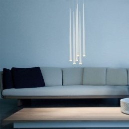 Lampada a sospensione cilindrica moderna con effetto pioggia di meteoriti, 3 luci LED