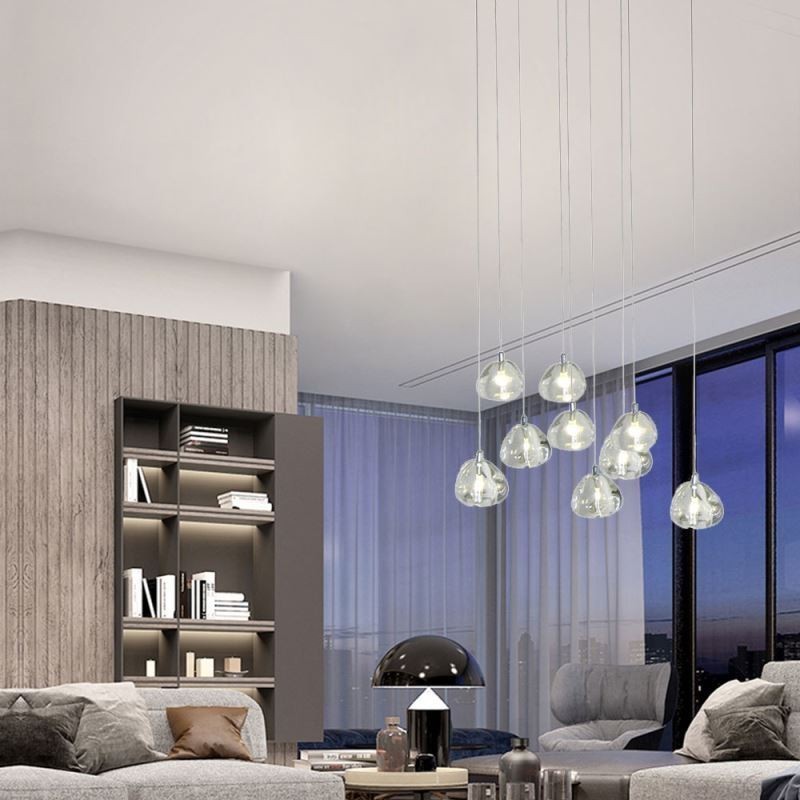 Lampadario moderno a sospensione in cristallo