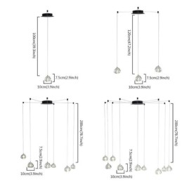 Lampadario moderno a sospensione in cristallo