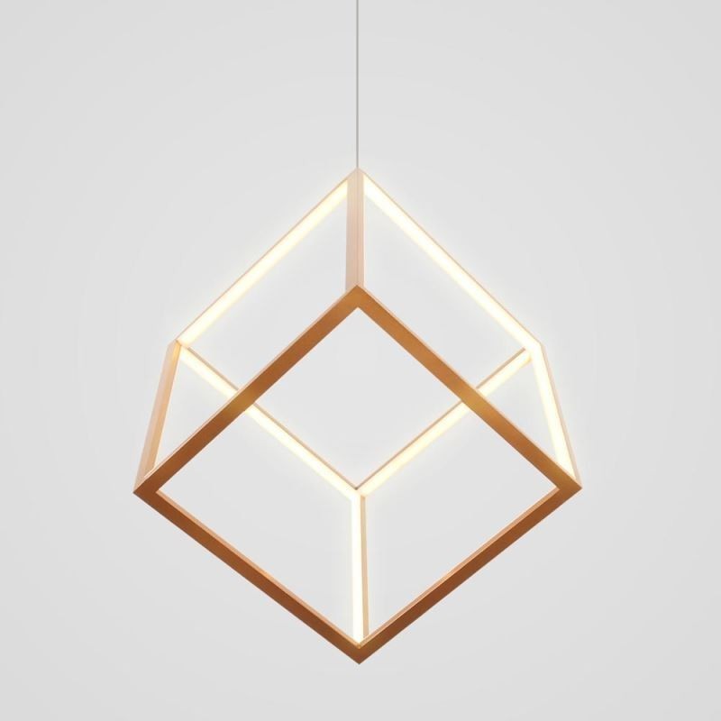 Lampada a sospensione geometrica moderna in oro