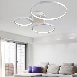 Plafoniera a montaggio a filo moderna e contemporanea LED integrato 64W bianca