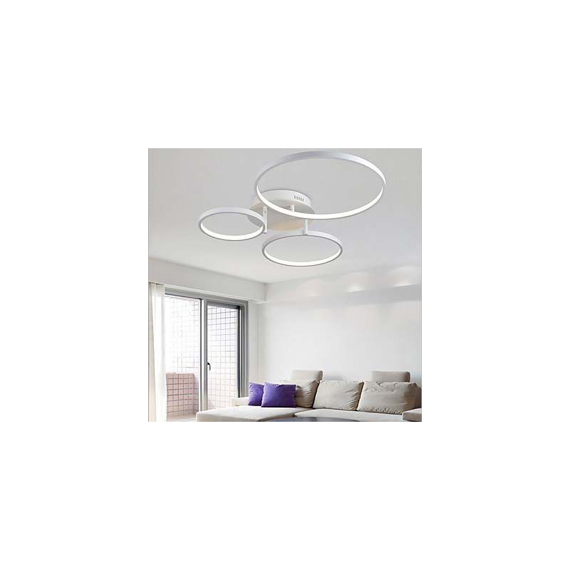 Plafoniera a montaggio a filo moderna e contemporanea LED integrato 64W bianca