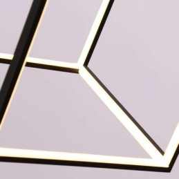Lampada a sospensione cubo geometrico nera LBY18069