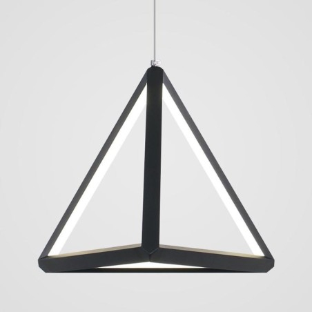 Lampada a sospensione geometrica triangolare postmoderna nera LED 30W