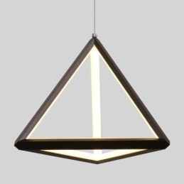 Lampada a sospensione geometrica triangolare postmoderna nera LED 30W