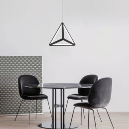 Lampada a sospensione geometrica triangolare postmoderna nera LED 30W