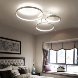 Plafoniera a montaggio a filo moderna e contemporanea LED integrato 64W bianca