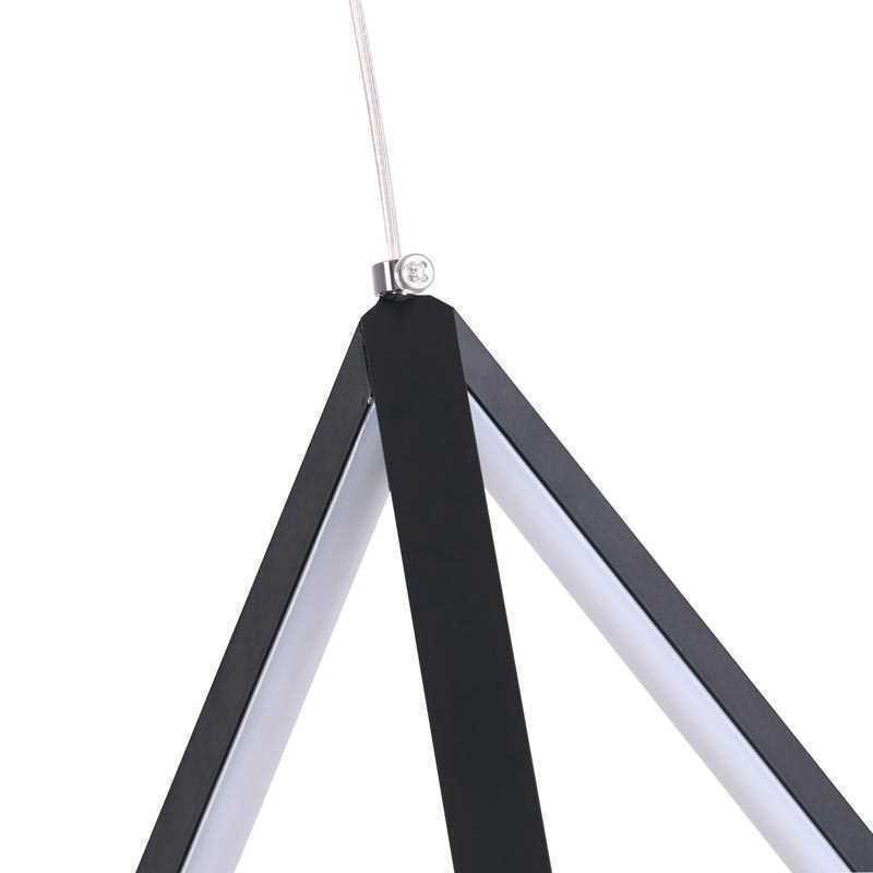 Lampada a sospensione geometrica triangolare postmoderna nera LED 30W