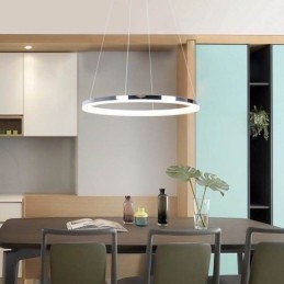 Lampada a sospensione moderna circolare in acrilico da 40 cm