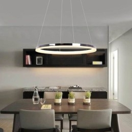 Lampada a sospensione moderna circolare in acrilico da 40 cm