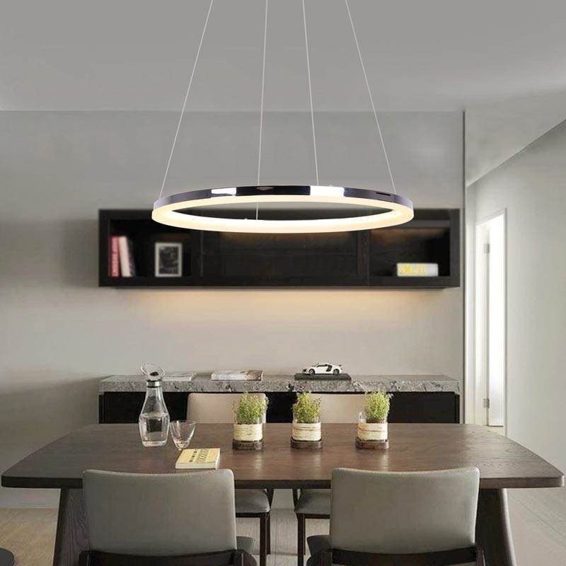Lampada a sospensione moderna circolare in acrilico da 40 cm