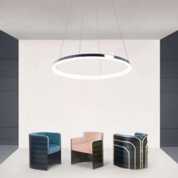 Lampada a sospensione moderna circolare in acrilico da 40 cm