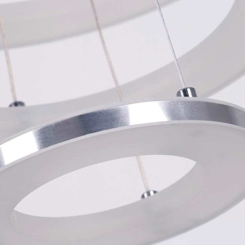 Lampada a sospensione moderna in acrilico a 3 anelli 40+30+20 cm