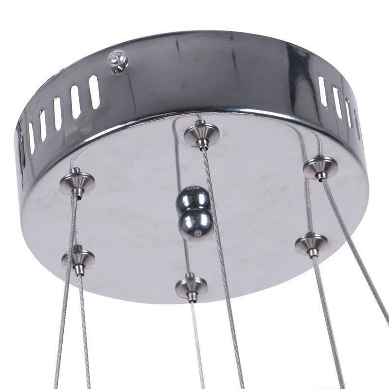 Lampada a sospensione moderna in acrilico a 2 anelli 40+20 cm