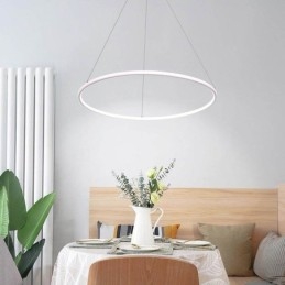 Lampada a sospensione circolare moderna 60 cm 80 cm