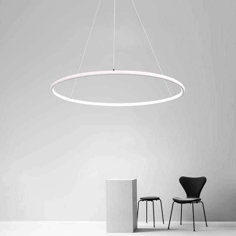 Lampada a sospensione circolare moderna 60 cm 80 cm