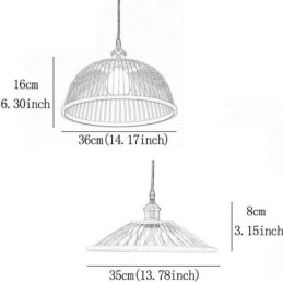 Lampada a sospensione in bambù intrecciato a mano, stile moderno semplice
