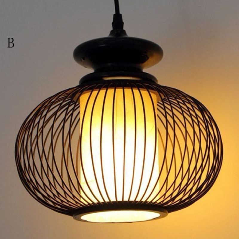 Lampada a sospensione nordica in bambù lavorata a mano