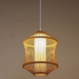 Lampada a sospensione Visual Comfort Bamboo a gabbia