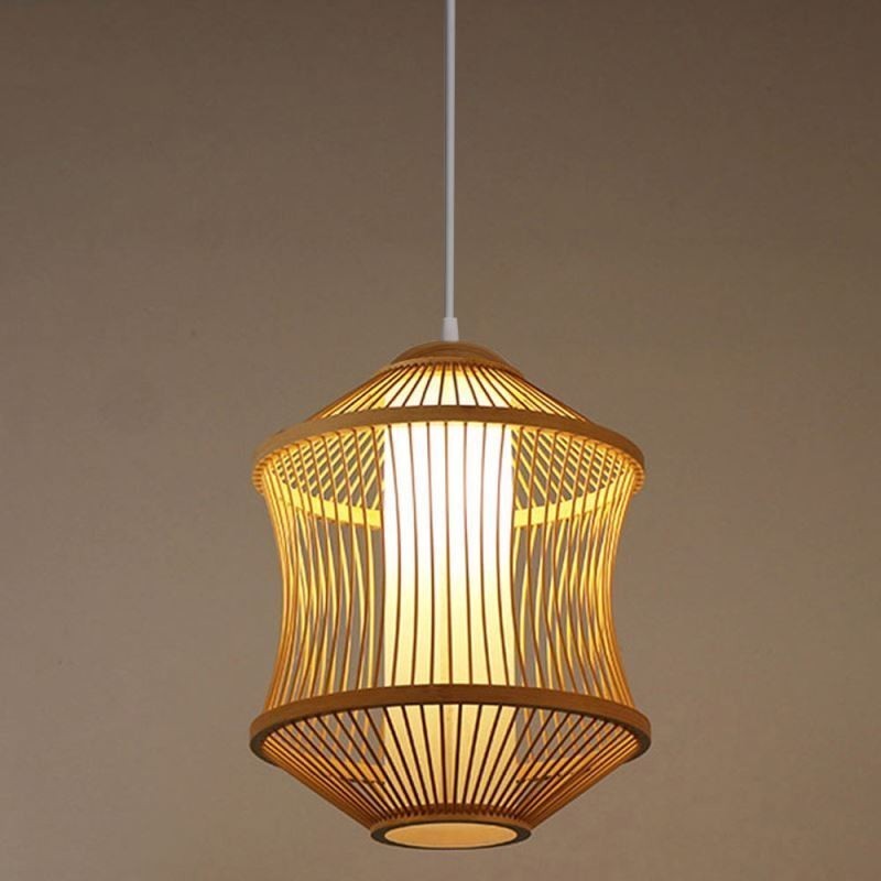 Lampada a sospensione Visual Comfort Bamboo a gabbia