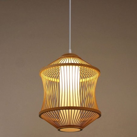Lampada a sospensione Visual Comfort Bamboo a gabbia