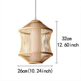 Lampada a sospensione Visual Comfort Bamboo a gabbia