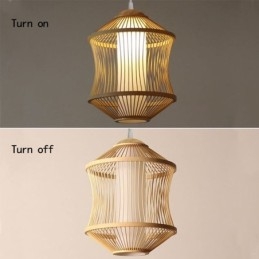 Lampada a sospensione Visual Comfort Bamboo a gabbia