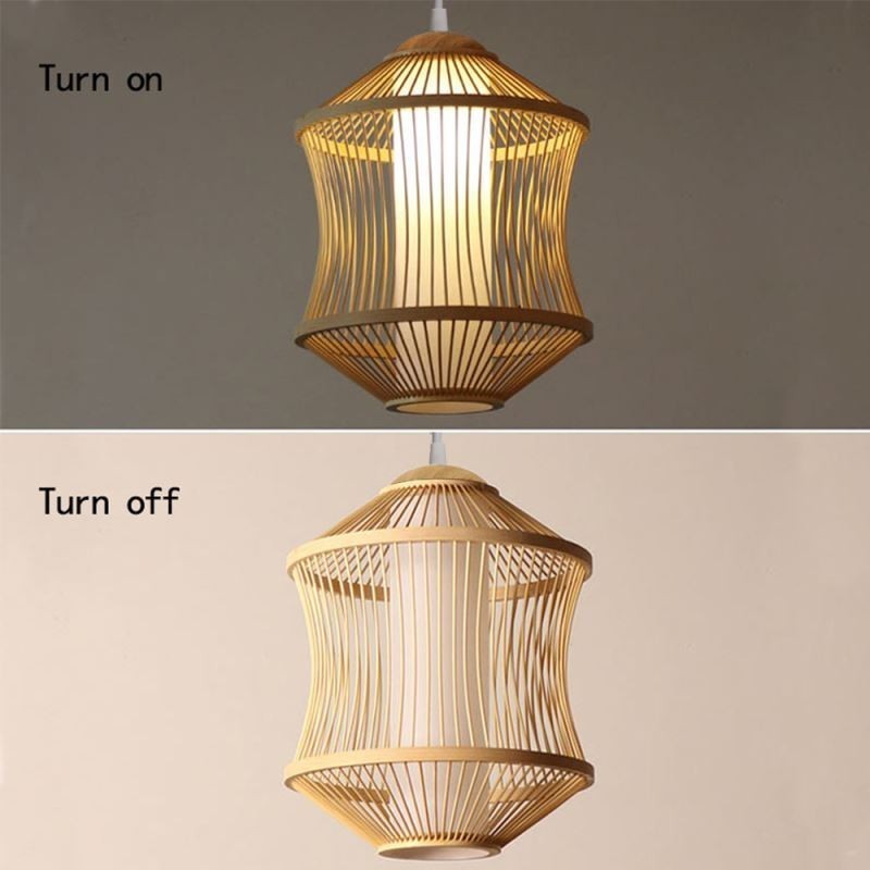 Lampada a sospensione Visual Comfort Bamboo a gabbia