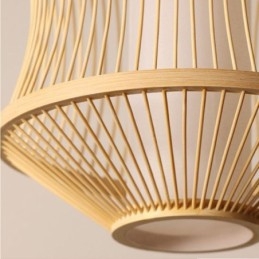Lampada a sospensione Visual Comfort Bamboo a gabbia