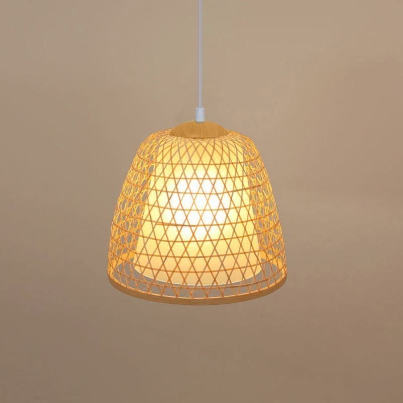 Lampada a sospensione in bambù Visual Comfort Dome