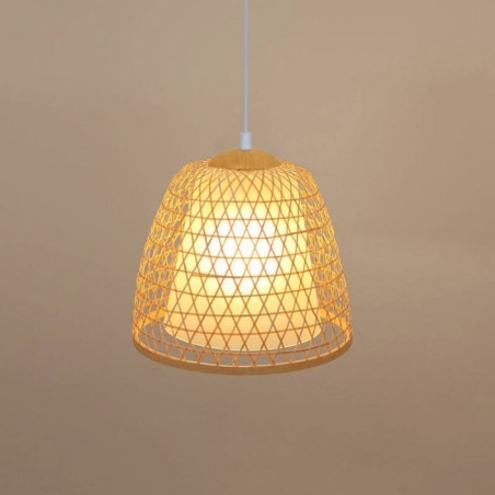 Lampada a sospensione in bambù Visual Comfort Dome