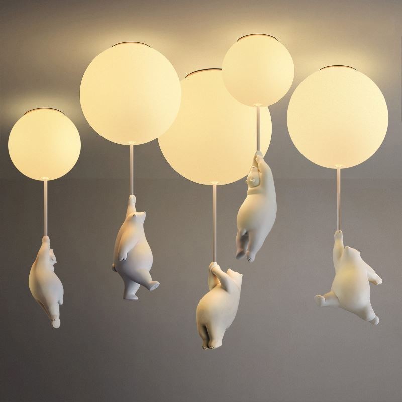 Lampada da soffitto a filo in acrilico stile nordico a palloncino per bambini