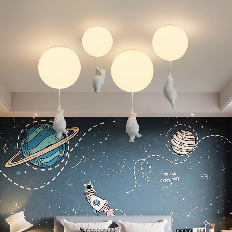 Lampada da soffitto a filo in acrilico stile nordico a palloncino per bambini