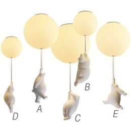 Lampada da soffitto a filo in acrilico stile nordico a palloncino per bambini