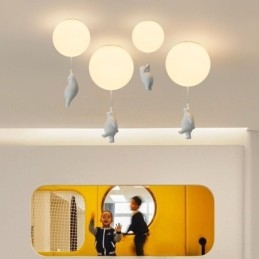 Lampada da soffitto a filo in acrilico stile nordico a palloncino per bambini