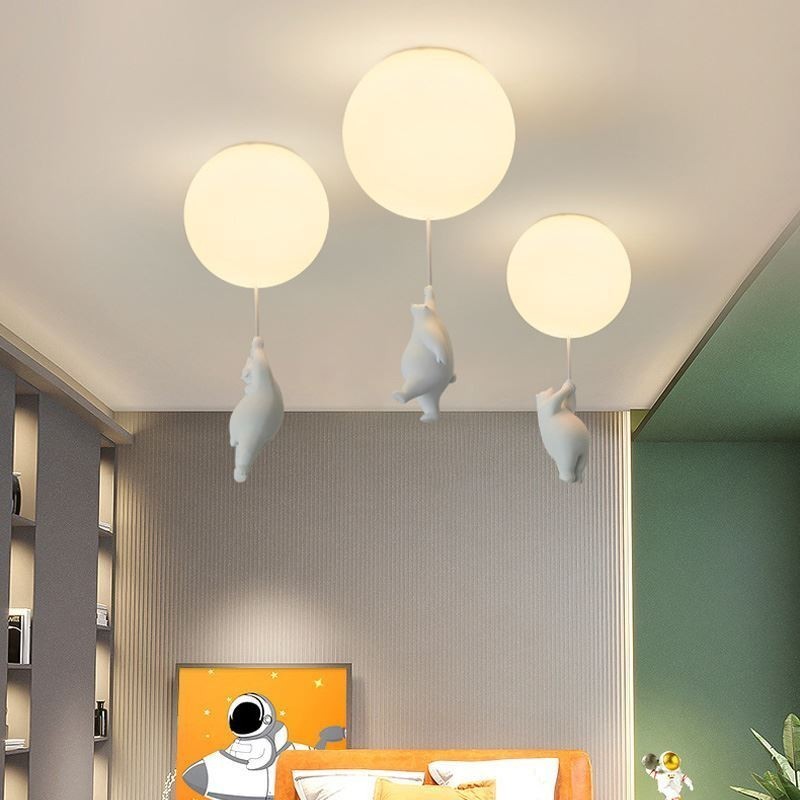 Lampada da soffitto a filo in acrilico stile nordico a palloncino per bambini