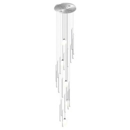 Lampadario a sospensione moderno a grappolo in cristallo per scale duplex 40×215 cm