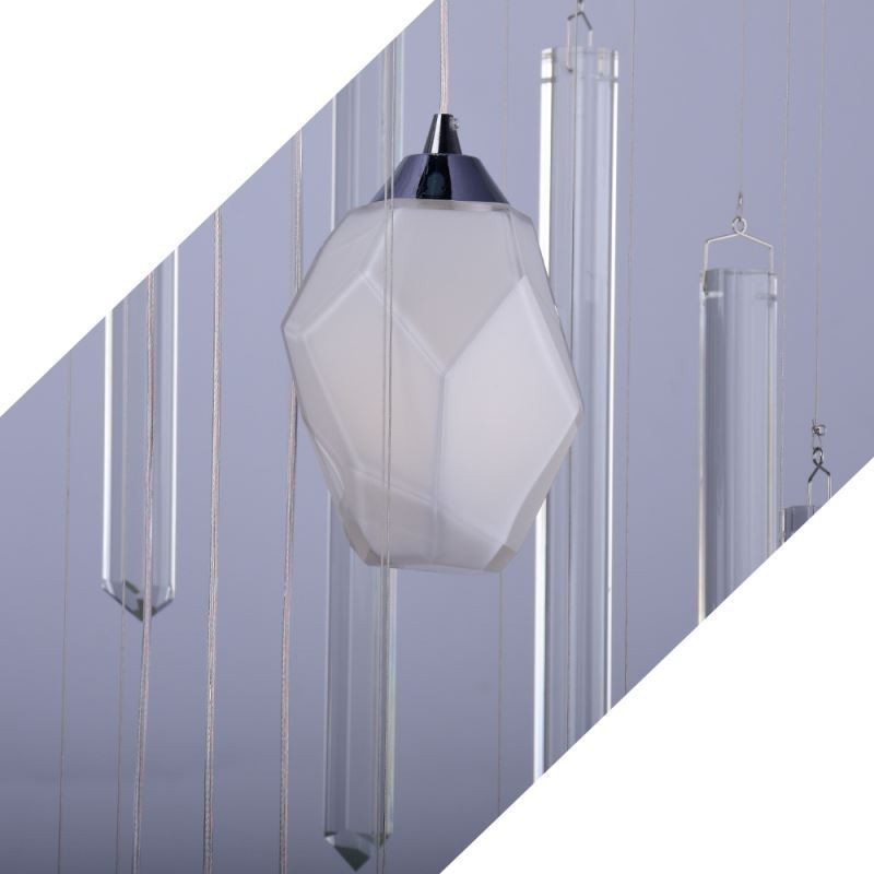 Lampadario a sospensione moderno a grappolo in cristallo per scale duplex 40×215 cm