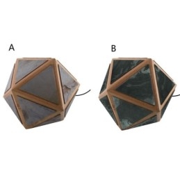 Lampada a sospensione geometrica a diamante traslucida 3D