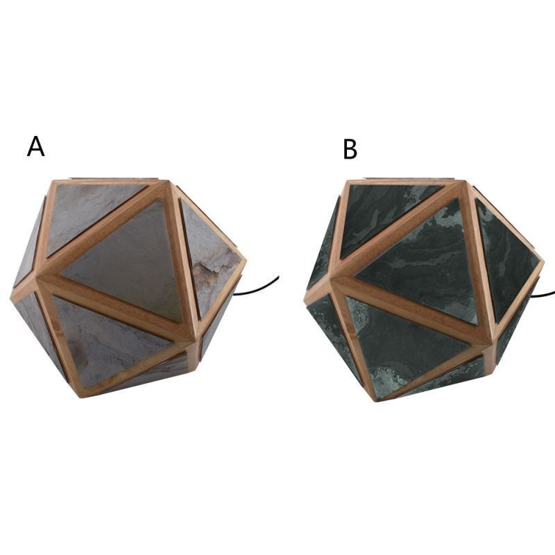 Lampada a sospensione geometrica a diamante traslucida 3D