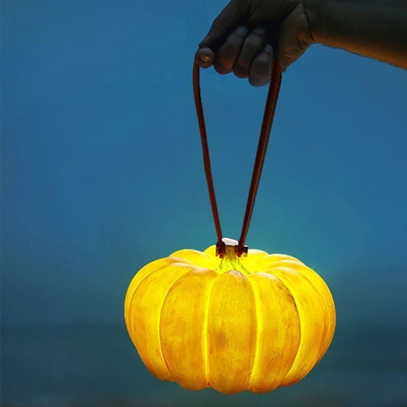 Lanterna portatile a forma di zucca, lampada giapponese retrò da esterno