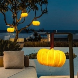 Lanterna portatile a forma di zucca, lampada giapponese retrò da esterno
