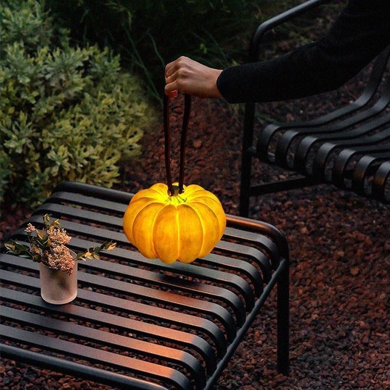 Lanterna portatile a forma di zucca, lampada giapponese retrò da esterno