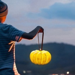 Lanterna portatile a forma di zucca, lampada giapponese retrò da esterno
