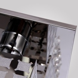 Lampadario a filo moderno in cristallo e acciaio inox Living 4 luci