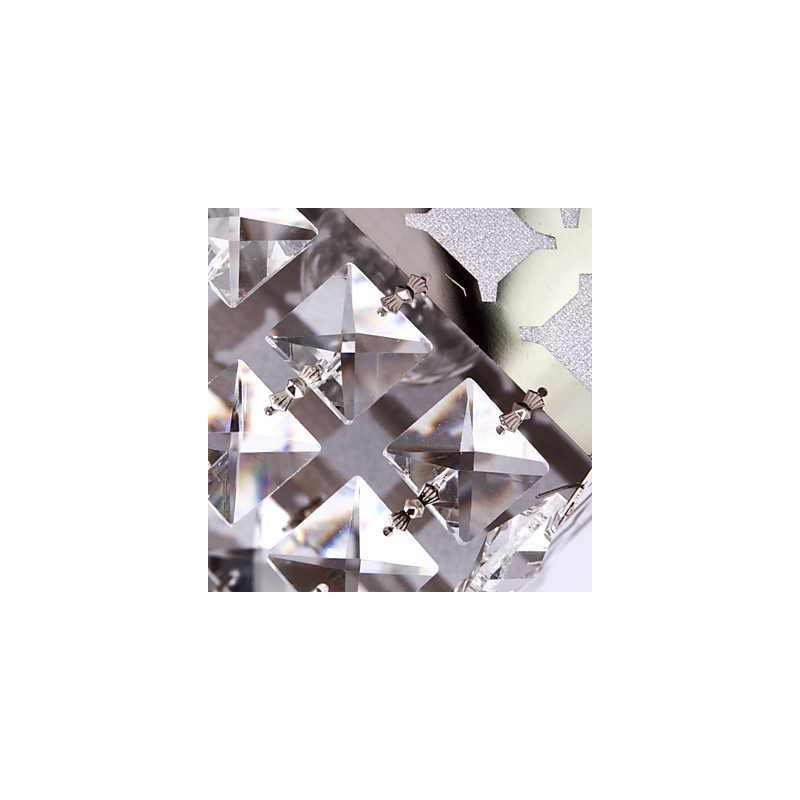 Lampadario a filo moderno in cristallo e acciaio inox Living 4 luci