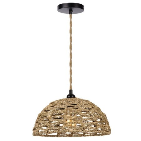 Lampada a sospensione rustica in corda di carta intrecciata a mano, paralume 30 cm
