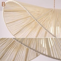 Lampada a sospensione retrò Wabi Sabi in corda di canapa, cappello di paglia, 60 cm